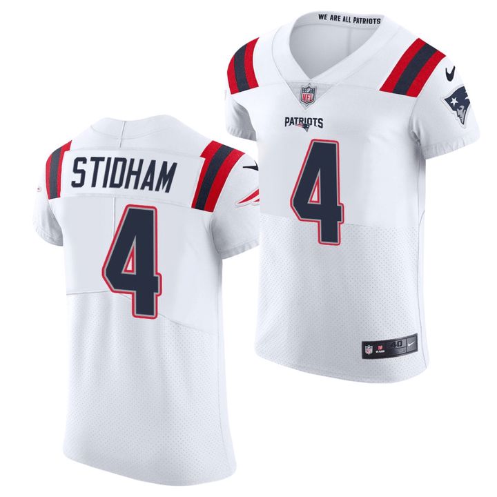 Men New England Patriots #4 Jarrett Stidham Nike White Vapor Elite NFL Jersey